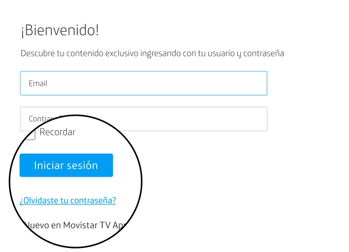 olvidaste contraseña